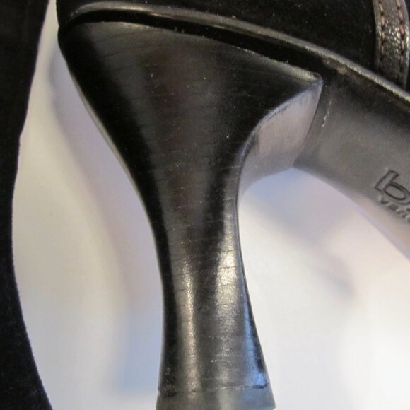EU38.5 US7.5 M/W BOLO BORN CROWN super sexy BLACK suede HIGH HEEL ankle BOOTS - Picture 7 of 12